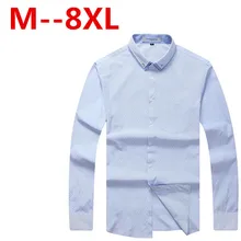 Plus size 9XL 8XL 7XL 6XL 5XL Brand Casual Men shirt Slim Fit plaid sleeve Cotton dress homme free delivery