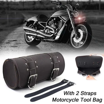 

Universal Motorcycle PU Leather Saddlebag Tool Storage Bag Front Fork Roll Saddle Luggage Bags For Suzuki / Honda / BMW / Yamaha