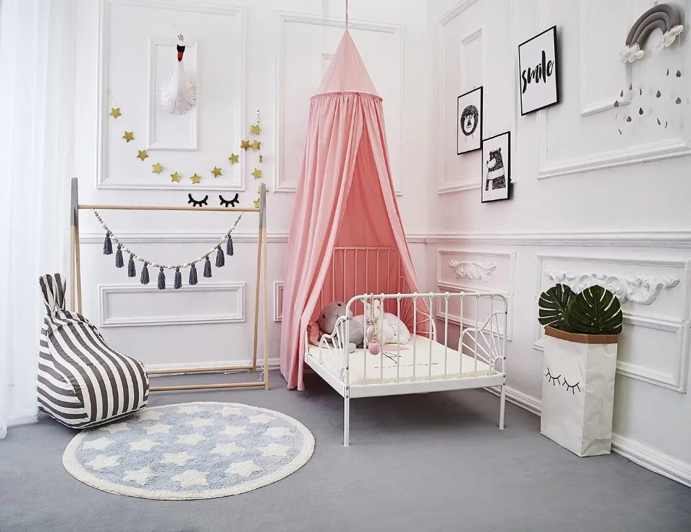 Новинка года, хлопковые круглые детские ковры в скандинавском стиле для гостиной, спальни, детской комнаты, коврики для дома, пола, двери, коврики для деликатной зоны