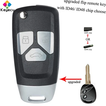 

KEYECU Upgraded Flip Remote Car Key With 3 Buttons & 433MHz & ID46/ ID48 Chip - FOB for Chevrolet Spark 2013 / Aveo 2009-2016