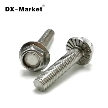 

m5 flange bolt , sus304 hex flange serrated bolt , 304 Stainless Steel flange bolt fasteners manufactor , 8mm-25mm ,A028