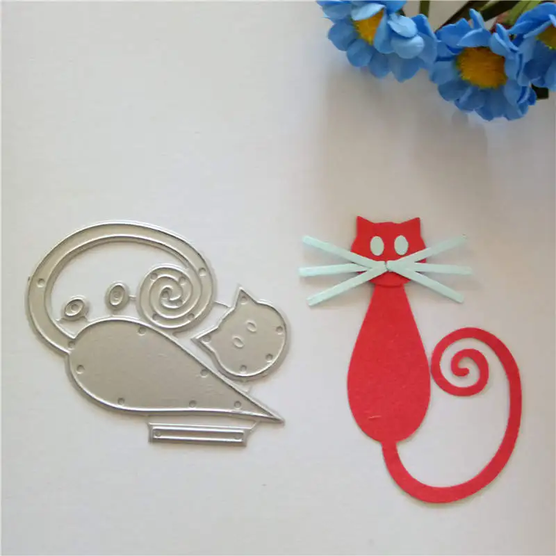 handmade diy animals cats cutting Dies paper craft home decor metal dies Craft Embossing Scrapbooking|Вырубные штампы| |