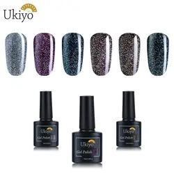 Ukiyo Black Diamond colors серия УФ светодиодный лак для ногтей отмачиваемый лак для ногтей грунтовка стойкий гель профессиональная эмаль Маникюр 8 мл