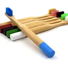 Натуральный Бамбуковый Уголь детская зубная щетка из низкоуглеродистого бамбукового нейлона деревянные круглые рукоятки детская зубная щетка для отбеливания зубов