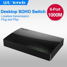 Tenda SG108 8 Портовый Гигабитный Настольный Коммутатор Ethernet, 10/100/1000 Мбит/С Fast Ethernet Коммутатор, сетевой Концентратор, полный/полудуплекс Обмена