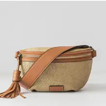 Стиль кожаный вязаный женский кисточкой сумочка на ремне поясная упаковка