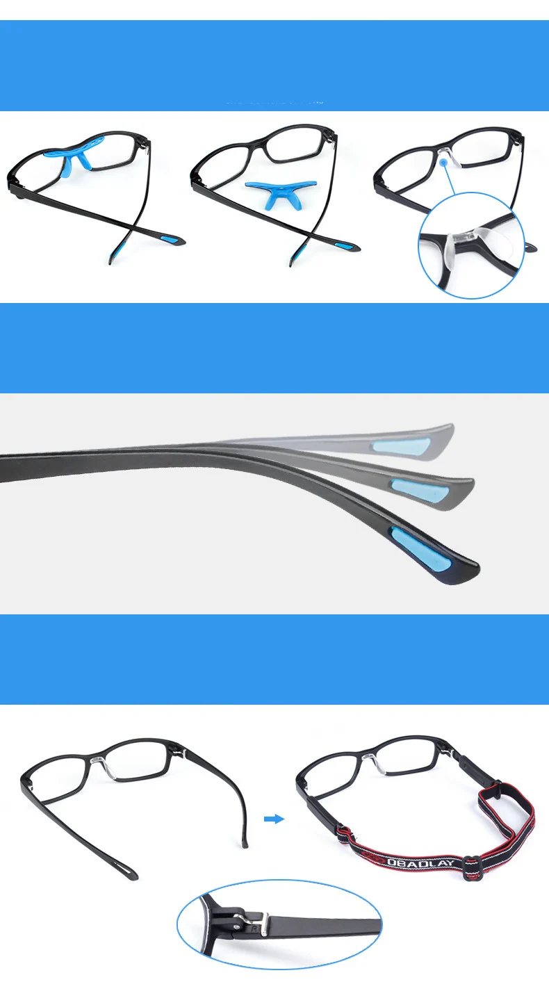 Горячие баскетбольные очки мужские очки по рецепту TR90 Оправа черная квадратная водительские спортивные очки негабаритных MTB Велоспорт z4