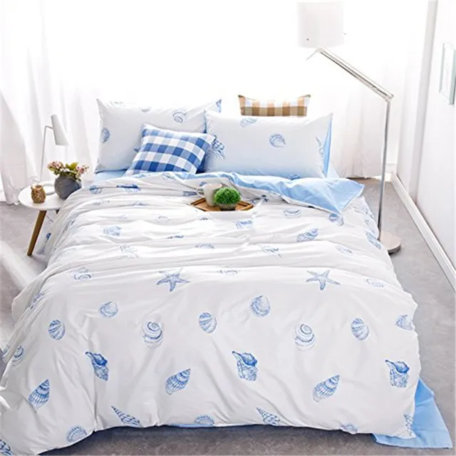 fadfay boys nautical bedding sets full size blue beach theme duvet full sheet sets