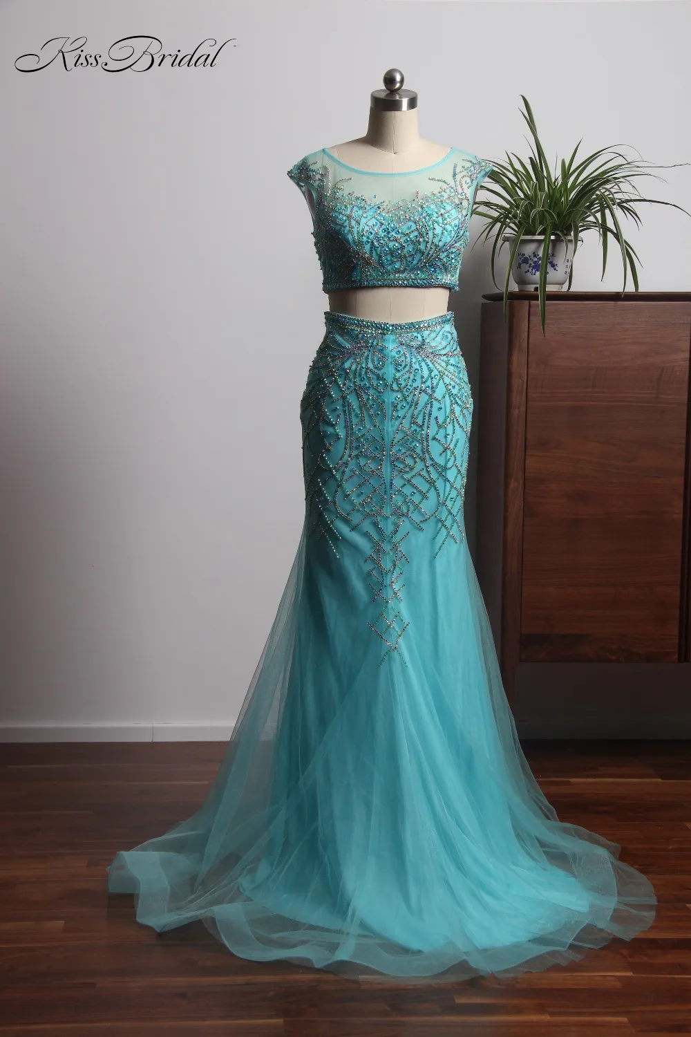 New Arrival Two Pieces Prom Dress 2018 Elegant Tulle Evening Gowns For Women Mermaid Party vestidos de festa | Свадьбы и торжества