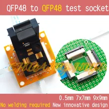 QFP48 to QFP48 test socket TQFP48 FPQ48 LQFP48 socket FPQ-48-0.5-06 Pitch=0.5mm