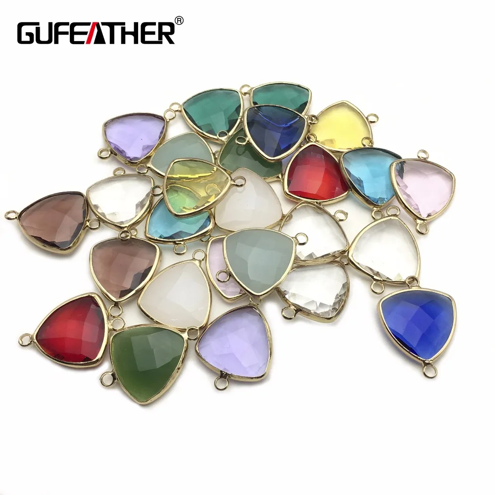 

GUFEATHER M39/2CM Accessories fittings/Making necklace/Jewelry accessories/diy earings/Colored gems/Connect the earrings