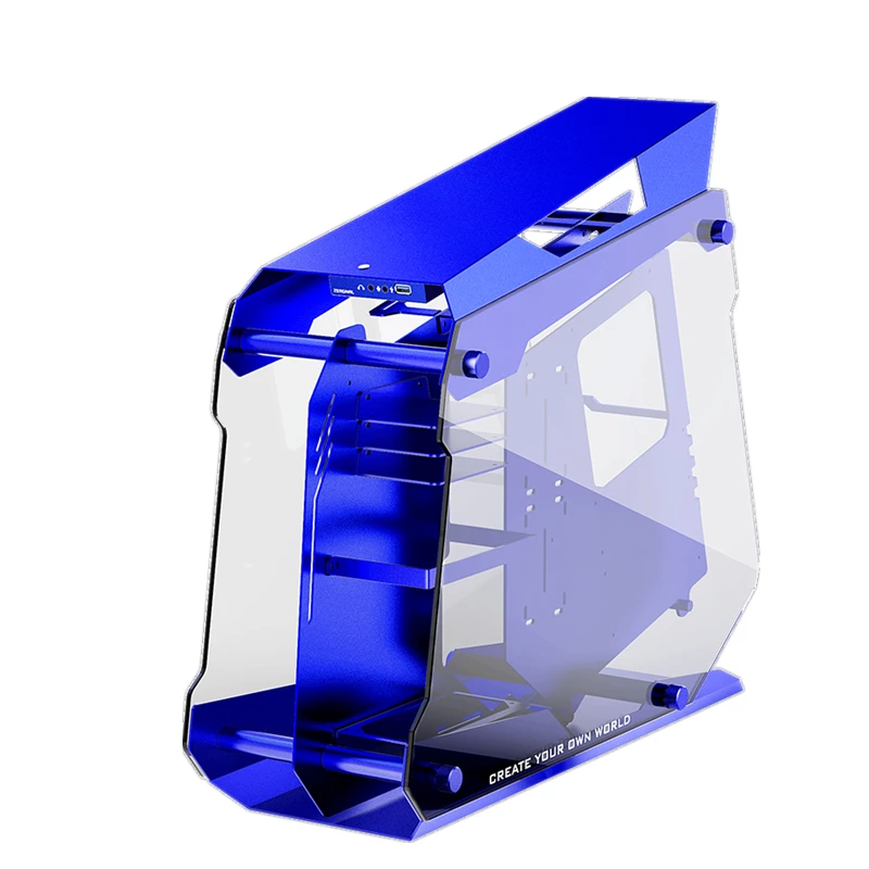 Zeaginal Blueberry flash Gaming ATX чехол из алюминия и закаленного стекла Модный для