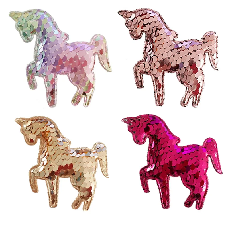 

reversible Sequin unicorn,Changeable accessories for Baby Girl mermaid applique