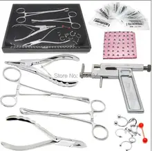 High Quality Body Piercing Jewelry Real Kit for Navel Ear Tongue Tattoo Supplies tattoo piering kit Freeship from USA warehouse