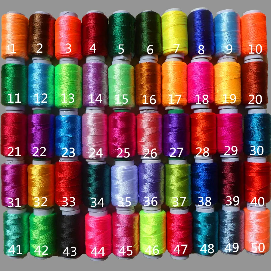 Dia.0.5mm 200M/pcs50PCS/lot 12g/pcs Multicolor Ice Silk Sewing