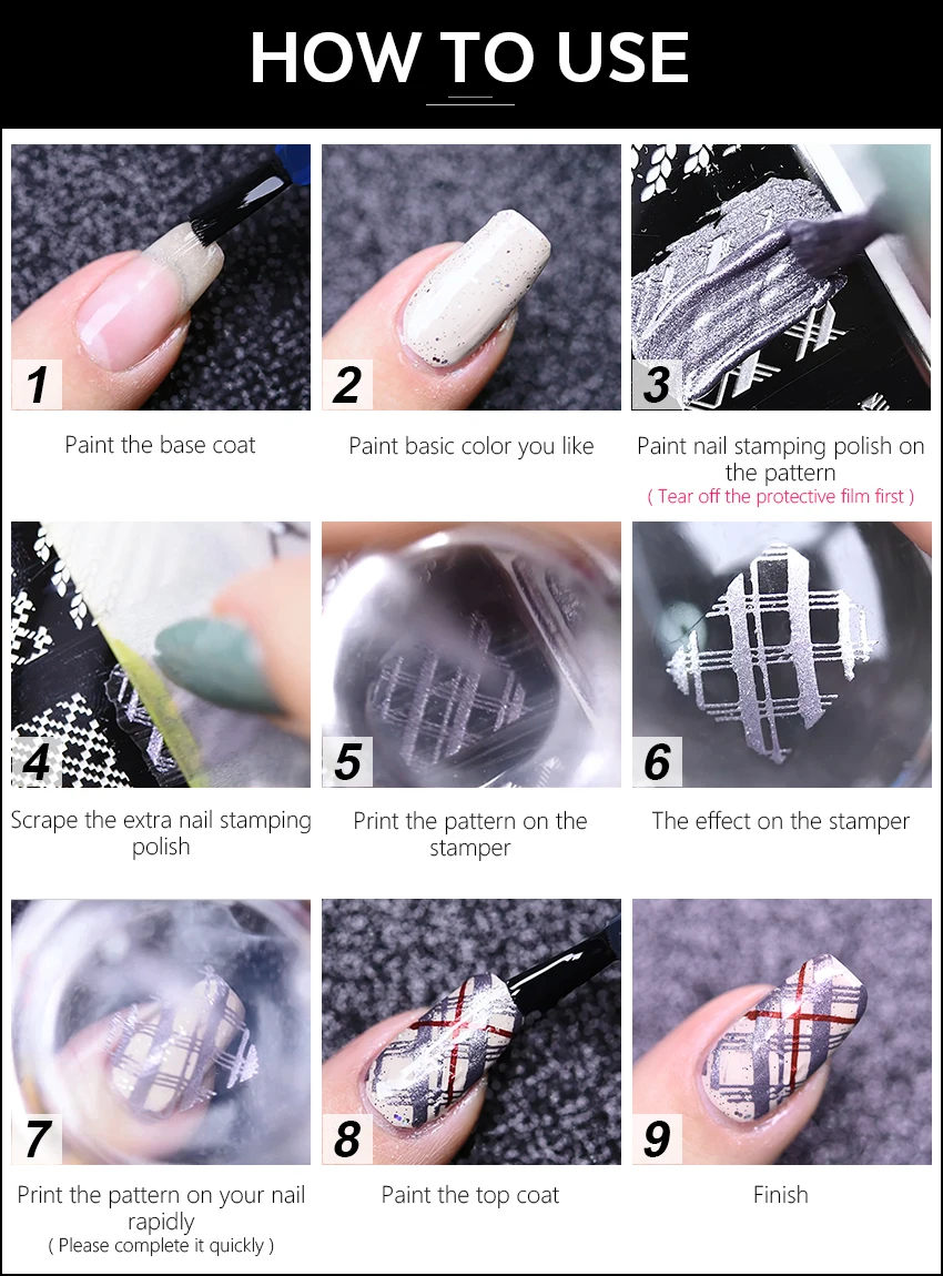 Штамповочные пластины для дизайна ногтей Модный Полосатый шаблон для ногтей трафарет для ногтей штамповочная пластина для маникюра штамповочная пластина для ногтей