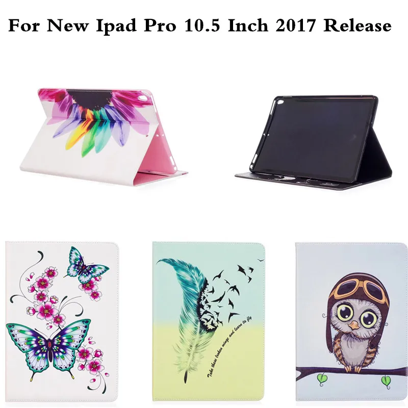 

PU Leather OWI tree Butterfly Case For New iPad Pro 10.5 inch Tablet Colorful Painting Cover for iPad Pro 10.5'' 2017 Release