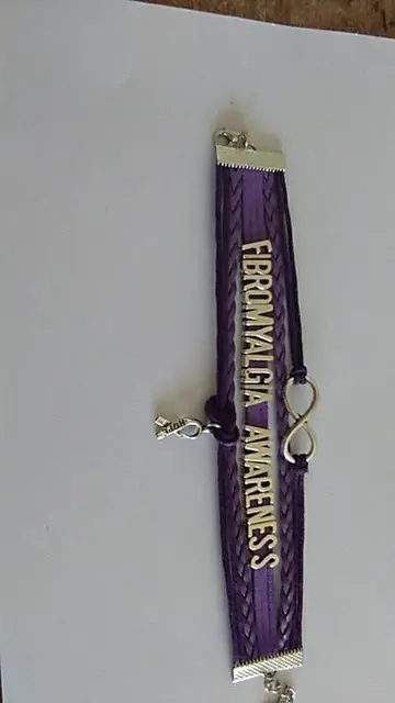 10pcs Lot Infinity Fibromyalgia Awareness Bracelet Hope Ribbon Charm 10pcs Lot Infinity Fibromyalgia Awareness Bracelet Hope Ribbon Charm Purple Leather Braided Bracelets Bangles