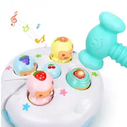Портативный Whack-a-mole игровой автомат электрический хомяк детская игрушка звук LightFruit торт стук музыкальная игра ранняя развивающая игрушка
