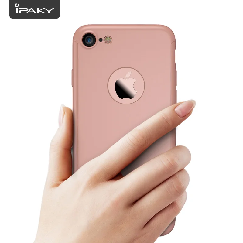 Оригинальный Чехол IPAKY 360 для iPhone 7/ 7 Plus ПК чехол с полным покрытием + закаленное
