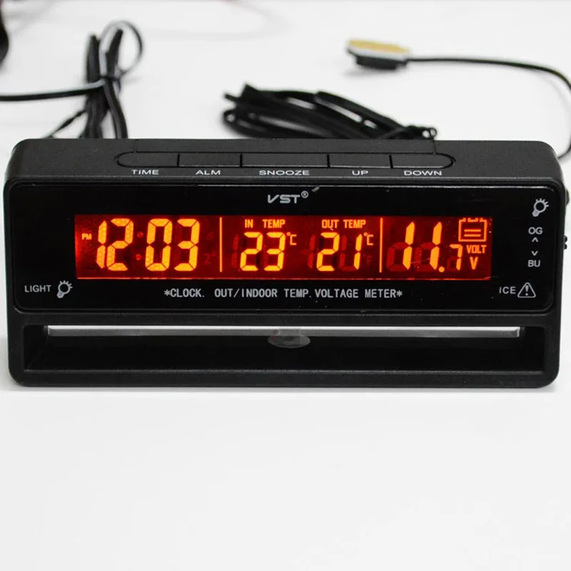 3 in 1 Digital LCD Auto Clock Thermometer Voltmeter with Backlight Car Accessories Voltage Temperature Monitor Display Watch 3 in 1 Digital LCD Auto Clock Thermometer Voltmeter with Backlight Car Accessories Voltage Temperature Monitor Display Watch