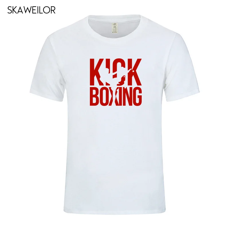 Kick Boxinger MMA мужская футболка хлопковые летние футболки с коротким рукавом для мужчин хип-хоп Уличная одежда крутые топы высокого качества - Цвет: White