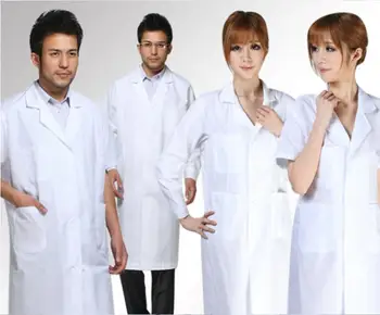 

Standard White coat doctor long-sleeve/short-sleeve lab coat medical nurse clothing food white massage clothing massage