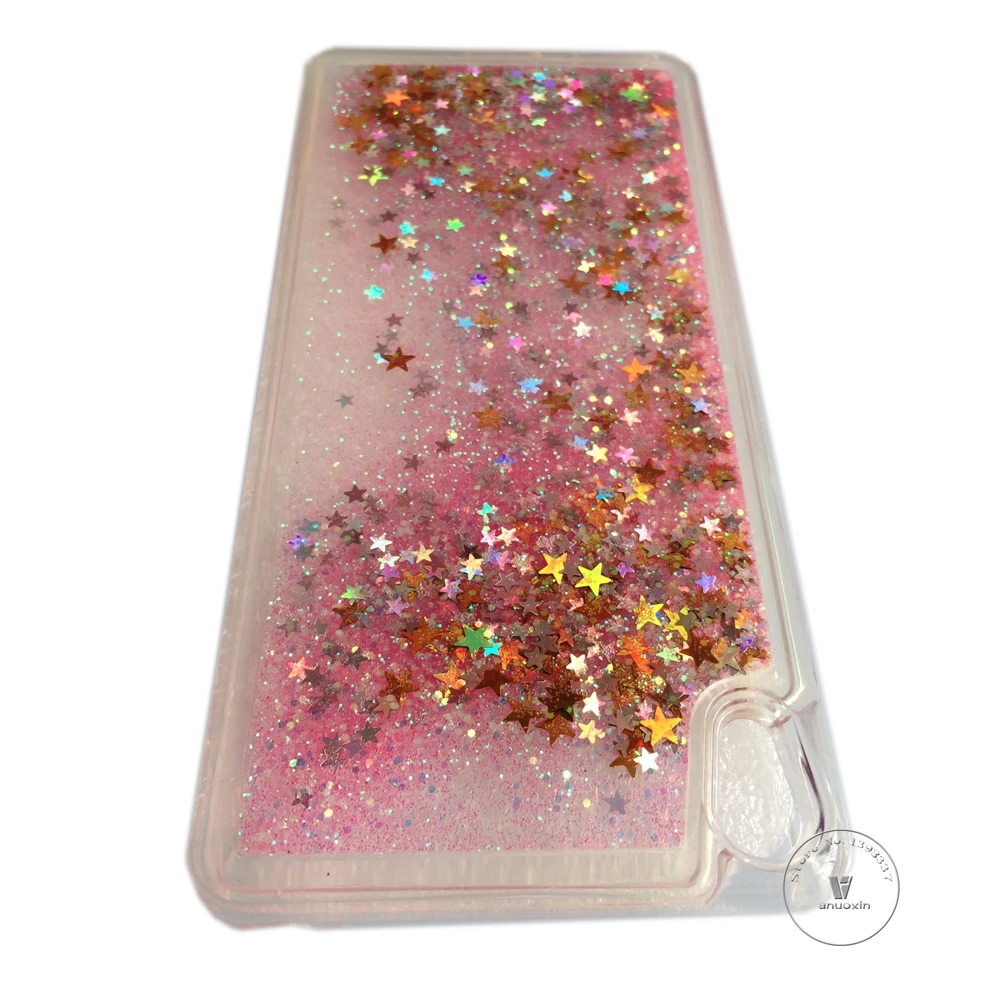 Dinámica amor corazón brillo líquido de Glitter. Caso de la sFor Funda Sony Xperia E5 caso Coque Sony E5 F3311 F3313 suave TPU cubierta del teléfono