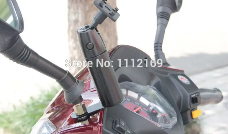 Полностью регулируемый скутер мотоцикл зеркало держатель Водонепроницаемость чехол для мобильных телефонов