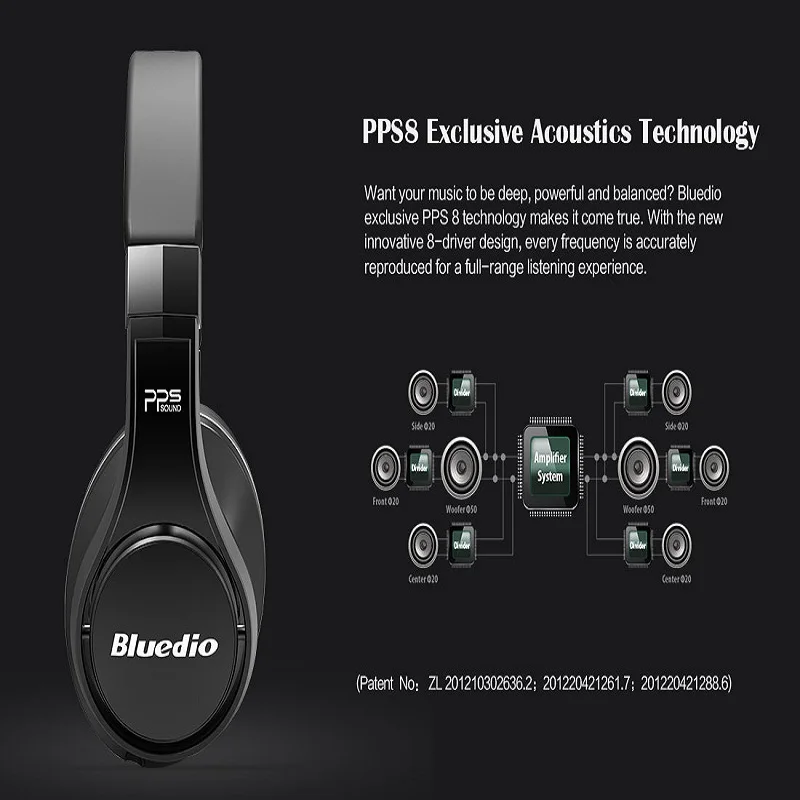 Наушники Bluedio UFO Bluetooth наушники с 3D звуком Высококачественная Беспроводная Hi Fi