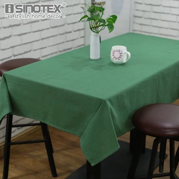 

Solid Tablecloth Cotton Linen Dinner Table Cover Rectangle Dust-poof Rustic Table Cloth Washable Decoration Home Textiles