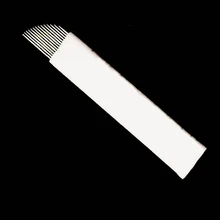 0,25 мм Flex 14 игла Перманентный макияж бровей игла для нанесения татуировки микроблейдинг иглы для 3D вышивка ручная ручка для тату