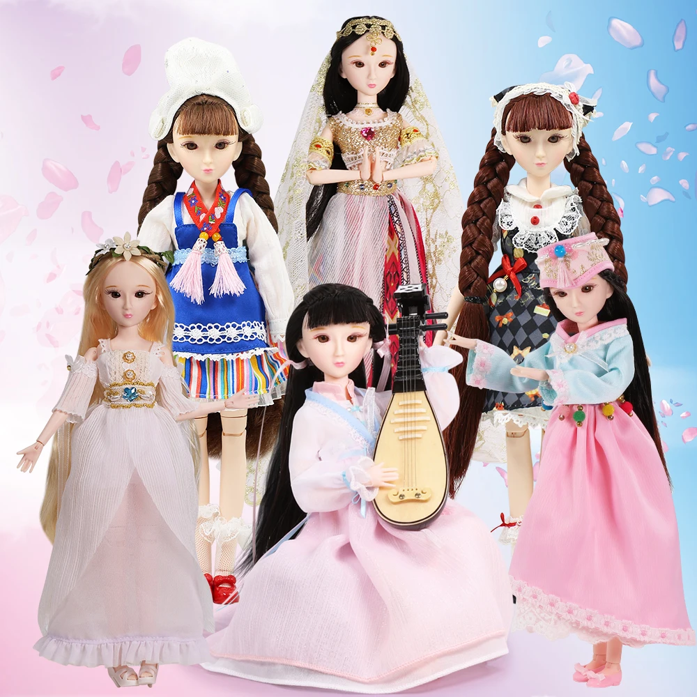 

Xiaojing doll 6 styles joint body doll including clothes shoes and gift box