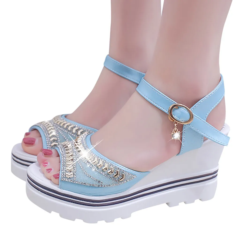 الرومانية أسافين الكريستال الصنادل النساء مضخات صنادل أرضية أسافين سميكة أسفل عارضة النساء أحذية مريحة الأبيض الصنادل الرومانية أسافين الكريستال الصنادل النساء مضخات صنادل أرضية أسافين سميكة أسفل عارضة النساء أحذية مريحة الأبيض الصنادل