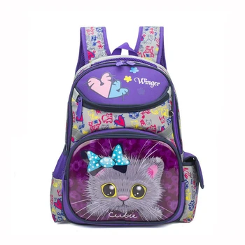 

2019 New Children Backpack For Girls Cartoon Cat Pattern Waterproof School Bags Cute Bear Student Backpacks Book Book 7 Colors