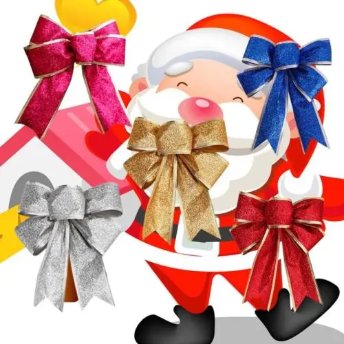 5 цветов, банты, банты, Рождественские елки, вечерние, подарок, подарок, Рождественское украшение, новинка