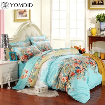 

20 colors Pastoral Floral printing 3/4pc Bedding Sets Twin Full Queen size for Home Hotel Bed Linen Bed Sheets Duvet Cover