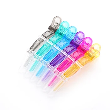 Preise 6Pcs Bunte Haar Abschnitt Clips Krokodil Clips Haarnadeln Salon Fix Haar Klemmen DIY Friseur Werkzeug