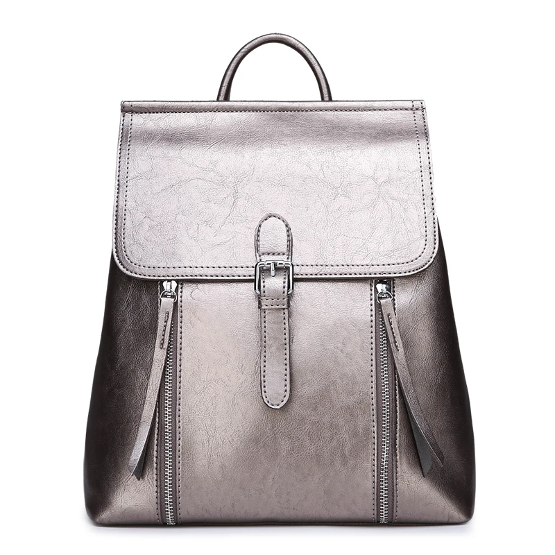 

Vintage Women Backpack School Bags for Teenage Girls Shoulder Bag Female Oil Wax Leather Backpacks Mochilas Mujer 2019 Bagpack