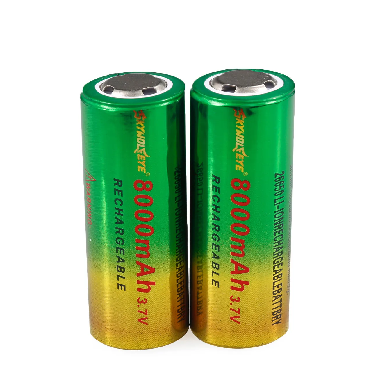 2pcs 3.7V 26650 8800mAh Li ion Rechargeable Battery For LED Flashlight