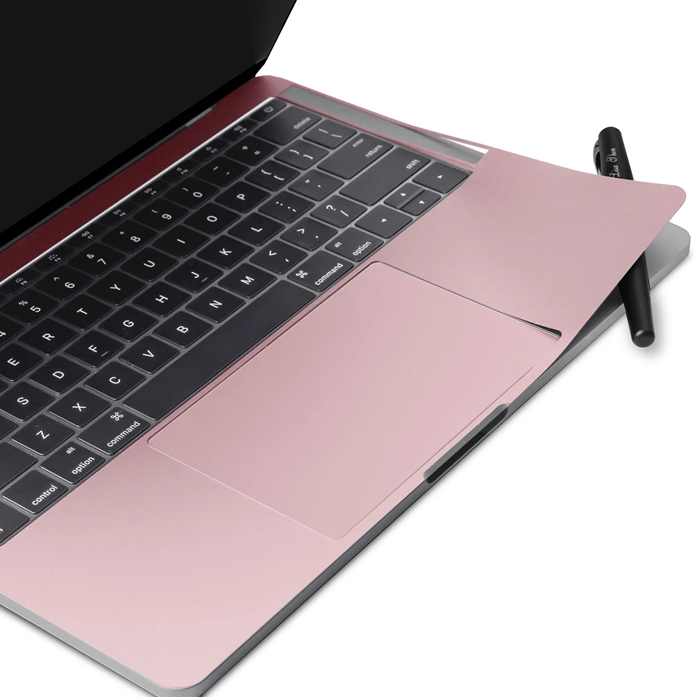 Premium A1707 Full-sized Body 4-in-1 Vinyl Protective Sticker Skin Decal for MacBook Pro 15 Inch A1707 with Touch ID Rose Gold