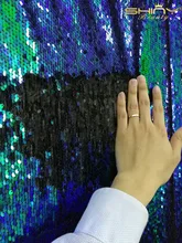 Shinybeauty Reversible Green and Black Sequin Backdrop Curtain-9ftx9ft, Mermaid Fish Scale Sequin Photography for Decoration-ar