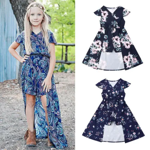 

Retro Style 2019 Hot Summer Baby Girl Clothes Newborn Toddler Short Sleeve Dress Outfits Girl Clothes