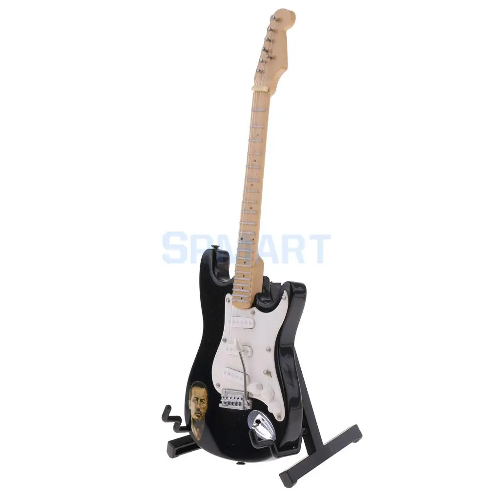 1/6 Scale Wooden Electric Guitar Model Dolls House Miniature Musical Instrument for Action Figures Hot Toys Accessory Decor