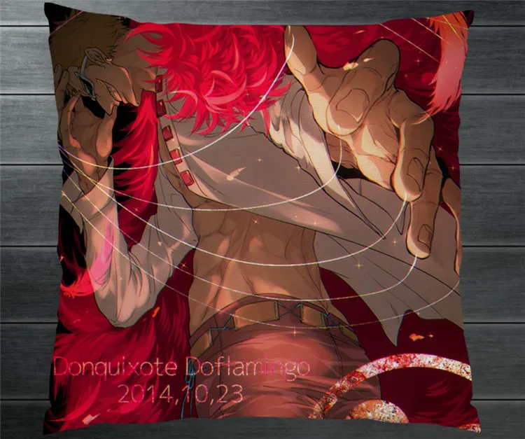 

Anime One Piece Donquixote Doflamingo Two Side 40x40cm Pillowcase Pillow Case Cover Cushion Cosplay Gift BED/SOFA/CAR Decor New
