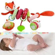 Infant Crib Revolves Around Plush Rattles Toy Movable Cartoon Animal Fox 0 3 Years Baby Bed