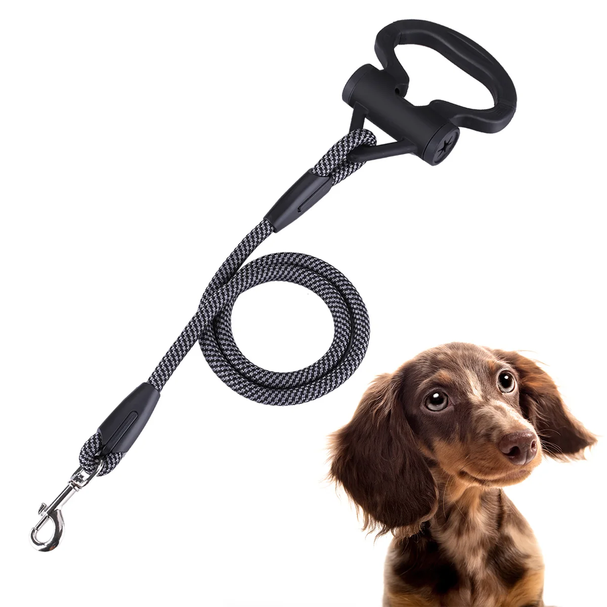 2 in 1 Pet Dog Leash with Waste Bag Garbage Dispenser Dog Leashes Dog