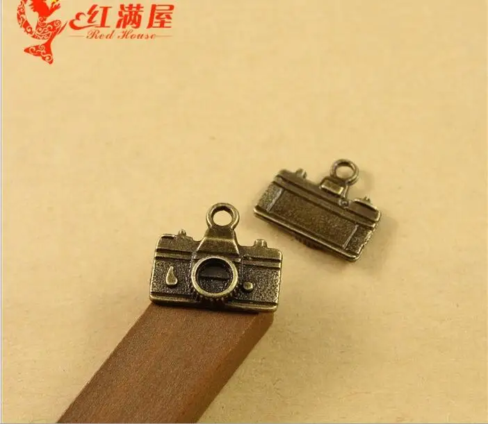 50pcs 16*14MM Antique bronze Retro camera charms bracelet earring