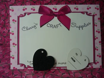 

5cm Black Glitter Heart TO FROM Gift Tags