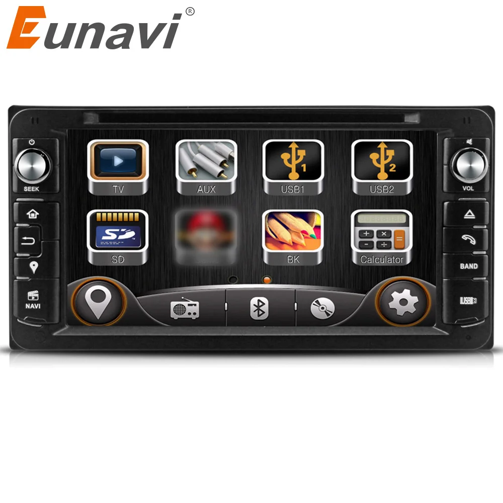 Автомобильный dvd-плеер Eunavi 2 Din gps dvd для toyota Toyota Hilux VIOS старая Camry Prado RAV4 2004 2005 2006 2007 2008